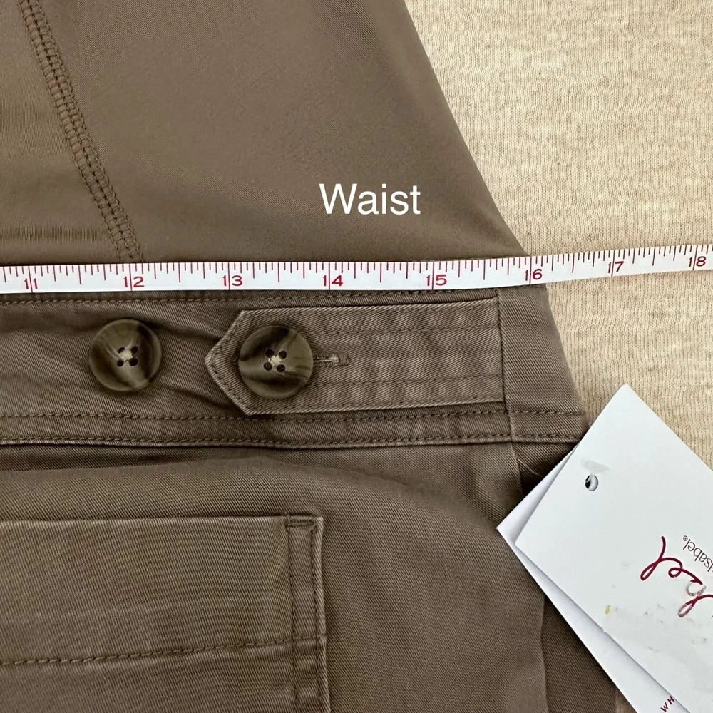 Ingrid & Isabel Women’s Maternity Tan Nylon Full Panel Brown Pants Size XS - Picture 7 of 10